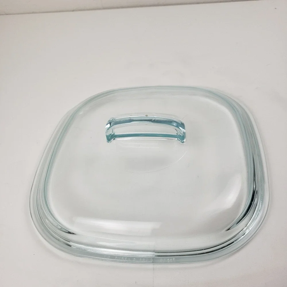 Pyrex 680C Clear Glass Replacement Lid for 2 Quart Square Casserole Dish 9.5in